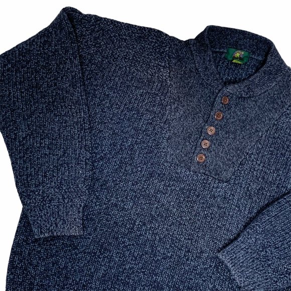 Vintage Club Room Heavy Knit Henley Sweater 15PE - Picture 4 of 7